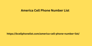 America Cell Phone Number List