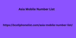 Asia Mobile Number List