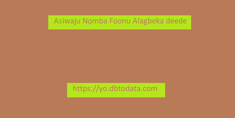 Asiwaju Nọmba Foonu Alagbeka deede