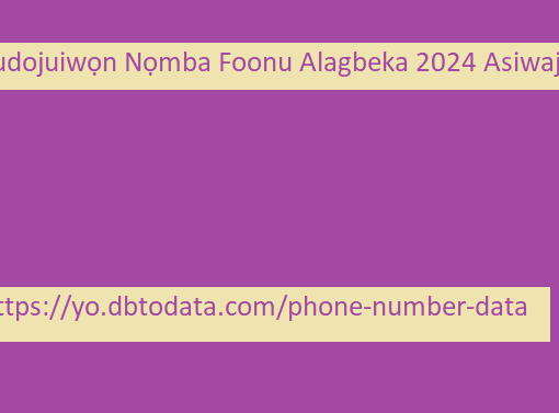 Imudojuiwọn Nọmba Foonu Alagbeka 2024 Asiwaju